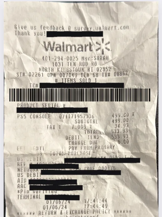 A badly photographed document before Perfect Scan